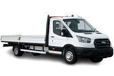 Car Hire Rochdale - White Ford Transit Dropside Van - Van hire Rochdale